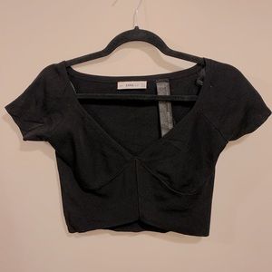 Black zara crop top